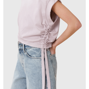 AllSaints Mira Cropped Drawcord T-Shirt
